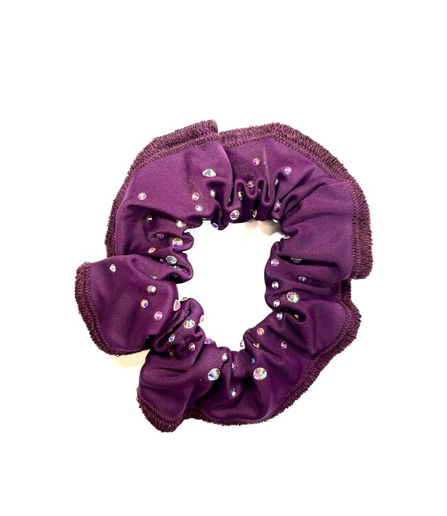 KV Gymnastics Wear Scrunchie Crystals Wijnrood