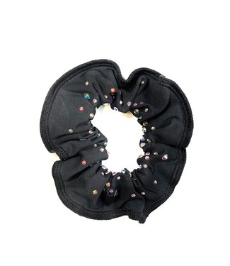 KV Gymnastics Wear Scrunchie Crystals Matt Black