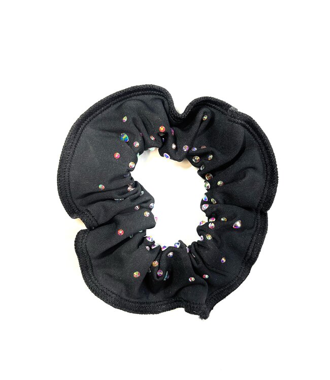 KV Gymnastics Wear Scrunchie Crystals Matt Black