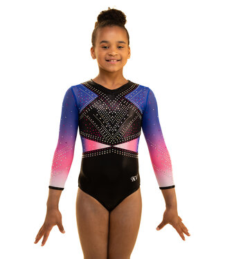 KV Leotard Eclipse Royal Neon Pink