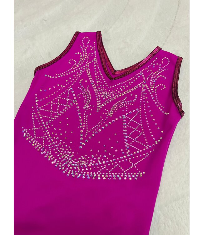 KV Leotard Onyx Fuchsia