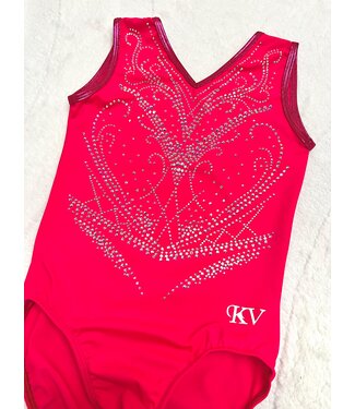 KV Leotard Onyx Coral