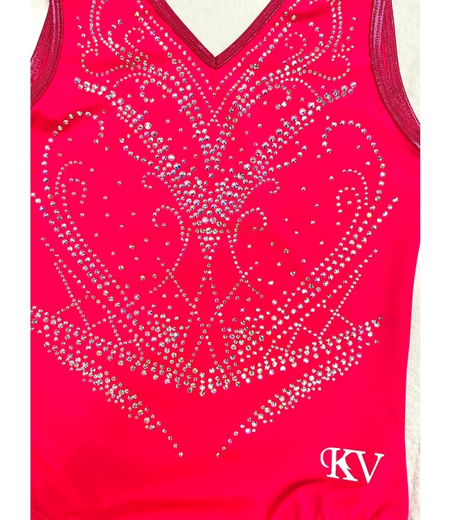 KV Leotard Onyx Coral