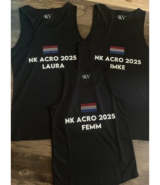 KV Gymnastics Wear Sports tank top black