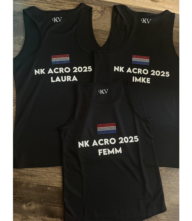 KV Gymnastics Wear Sports tank top black