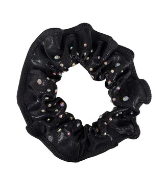 KV Gymnastics Wear Scrunchie Crystals Black