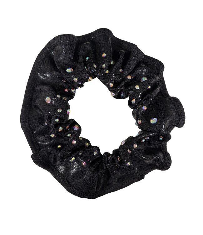 KV Gymnastics Wear Scrunchie Crystals Black