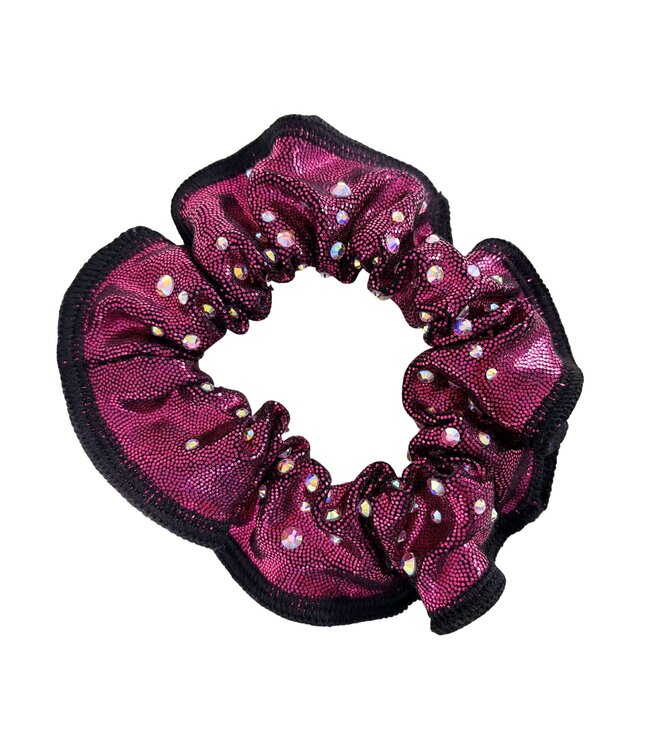 KV Gymnastics Wear Scrunchie Crystals Fuchsia