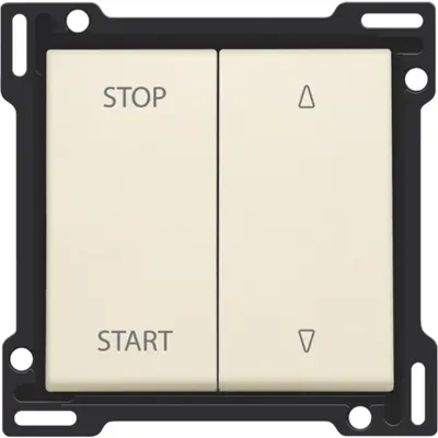 Niko jaloezieknop tbv tweevoudige elektrisch gescheiden schakelaar cream (100-65905)