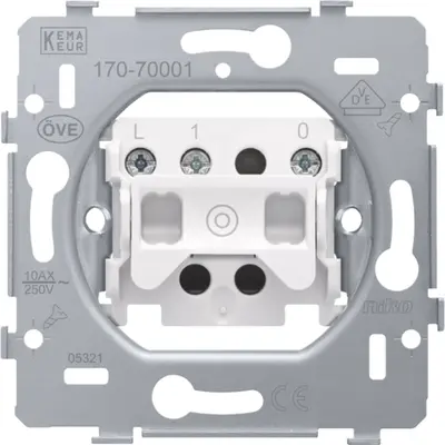 Niko pulsdrukker N.O 1x maak contact 10A schroefklemmen (170-70001)