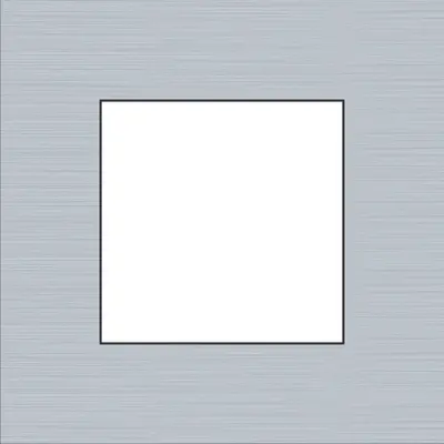 Niko afdekraam 1-voudig Pure alu grey brushed (155-76100)