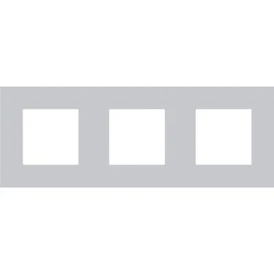 Niko afdekraam 3-voudig Pure alu grey brushed (155-76700)