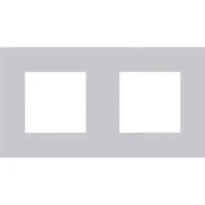 Niko afdekraam 2-voudig Pure alu grey brushed (155-76800)