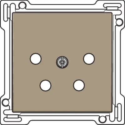 Niko centraalplaat telefoon 4-polig bronze coated (123-69010)