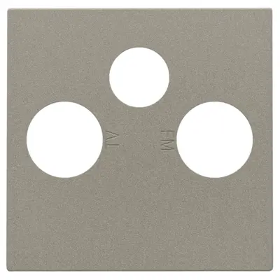 Niko centraalplaat coax/sat 3-voudig bronze coated (123-69551)