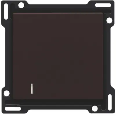 Niko schakelwip enkelvoudig met controlevenster dark brown coated (124-60005)
