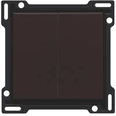 Niko schakelwip 2-voudig dark brown coated (124-61505)