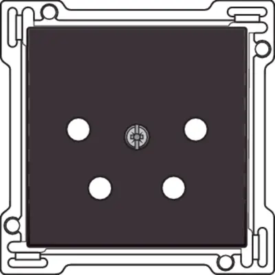 Niko centraalplaat telefoon 4-polig dark brown coated (124-69010)