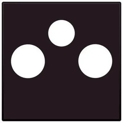 Niko centraalplaat 3-voudig coax/sat dark brown coated (124-69551)