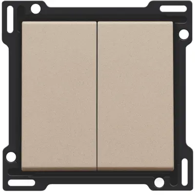 Niko schakelwip 2-voudig champagne coated (157-61505)