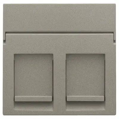 Niko centraalplaat 2-voudig tbv RJ draagring bronze coated (123-65200)