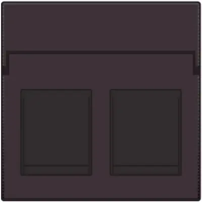 Niko centraalplaat 2-voudig vlak tbv RJ draagring dark brown coated (124-65200)