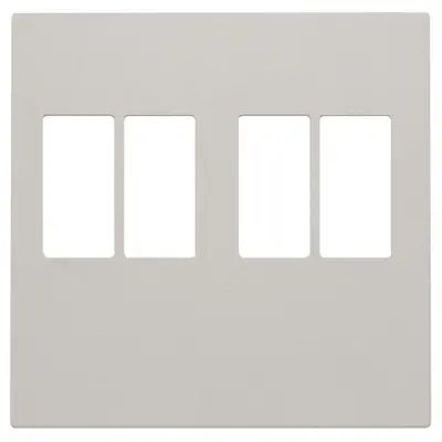 Niko centraalplaat 2-voudig voor stereo luidspreker aansluitdoos light grey (102-69701)