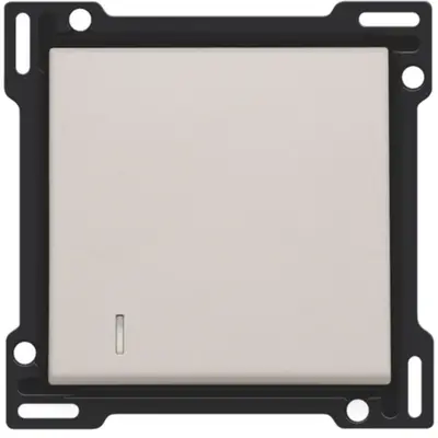 Niko schakelwip enkelvoudig met controlevenster light grey (102-60005)