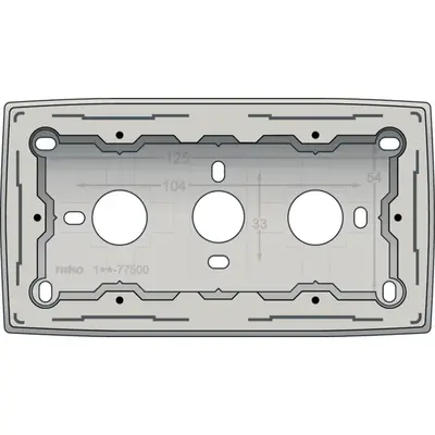 Niko opbouwbak 2-voudig zonder afdekraam Original light grey (102-77500)