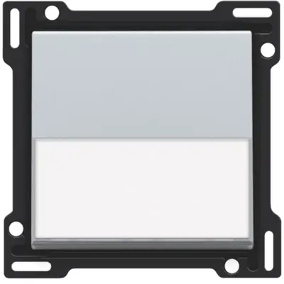 Niko schakelwip enkelvoudig met tekstveld sterling coated (121-60905)