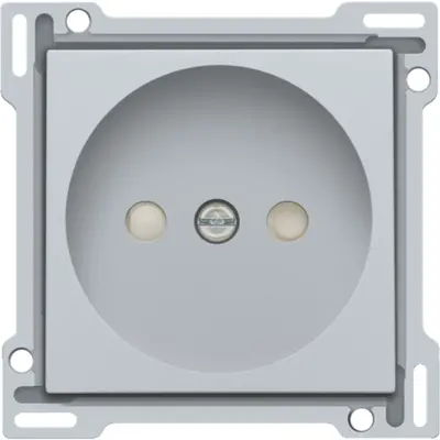 Niko afdekplaat voor wandcontactdoos zonder randaarde sterling coated (121-66501)