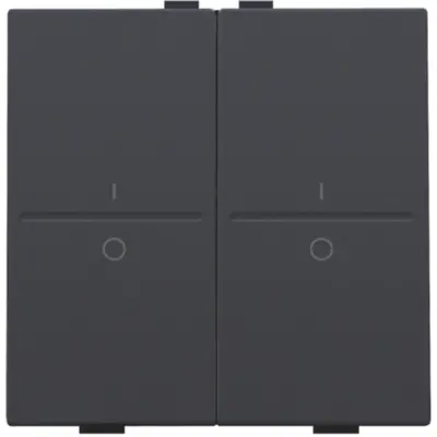 Niko tweevoudige toets opdruk 1-0 voor busdrukknop anthracite coated (122-00008)