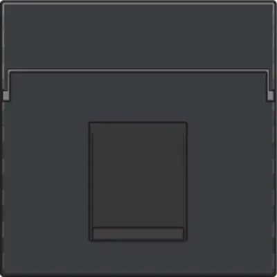 Niko centraalplaat 1-voudig tbv RJ draagring anthracite coated (122-65100)