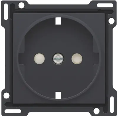 Niko afdekplaat voor wandcontactdoos randaarde kindveilig anthracite coated (122-66901)