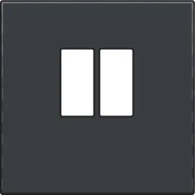 Niko centraalplaat 1-voudig voor mono luidspreker aansluitdoos anthracite coated (122-69801)