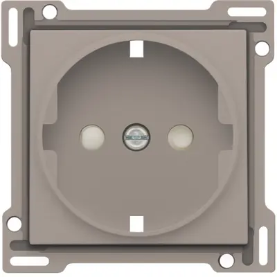 Niko afdekplaat voor wandcontactdoos randaarde kindveilig bronze coated (123-66901)