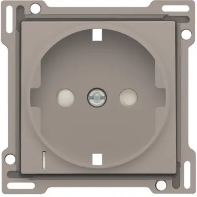 Niko afdekplaat voor wandcontactdoos randaarde kindveilig spanningsaanduiding bronze coated (123-66908)