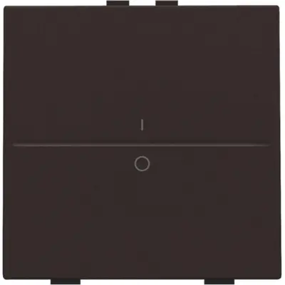 Niko enkelvoudige toets met opdruk 1-0 voor draadloze schakelaar met twee toetsen dark brown coated (124-00002)