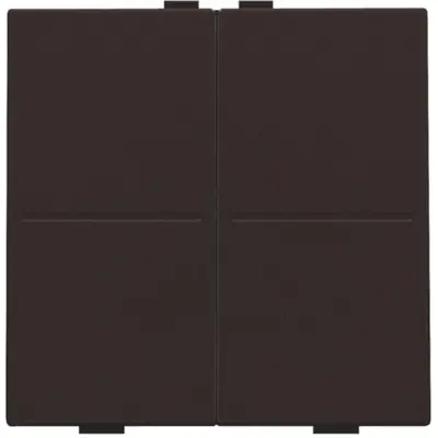 Niko tweevoudige toets voor draadloze schakelaar dark brown coated (124-00007)