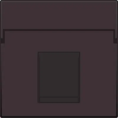 Niko centraalplaat 1-voudig vlak tbv RJ draagring dark brown coated (124-65100)