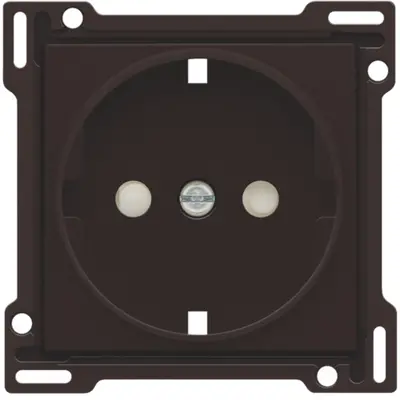 Niko afdekplaat voor wandcontactdoos randaarde kindveilig dark brown coated (124-66901)