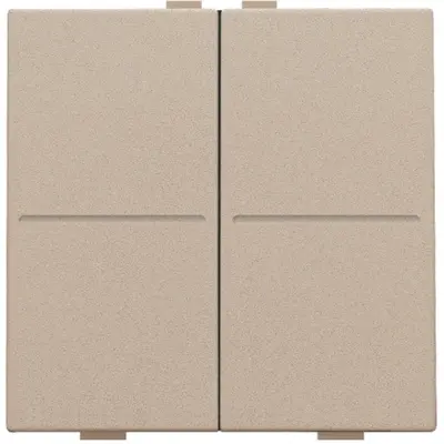 Niko tweevoudige toets voor draadloze schakelaar champagne coated (157-00007)