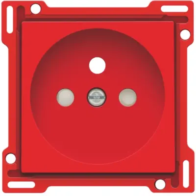 Niko centraalplaat voor wandcontactdoos met penaarde red (199-66606)