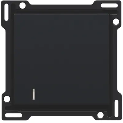 Niko schakelwip enkelvoudig met controlevenster black coated (161-60005)