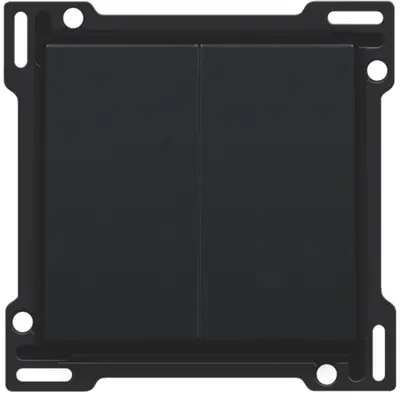 Niko schakelwip 2-voudig black coated (161-61505)