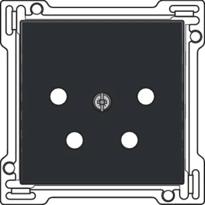 Niko centraalplaat telefoon 4-polig black coated (161-69010)