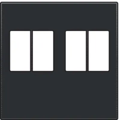 Niko centraalplaat 2-voudig voor stereo luidspreker aansluitdoos black coated (161-69701)