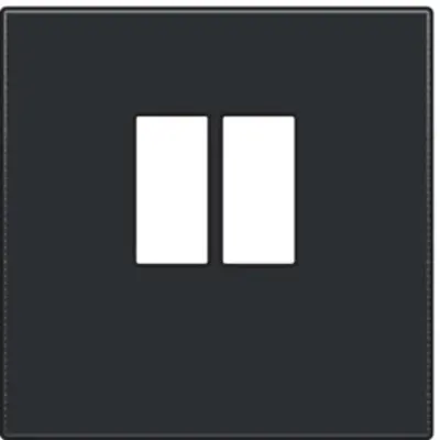 Niko centraalplaat 1-voudig voor mono luidspreker aansluitdoos black coated (161-69801)