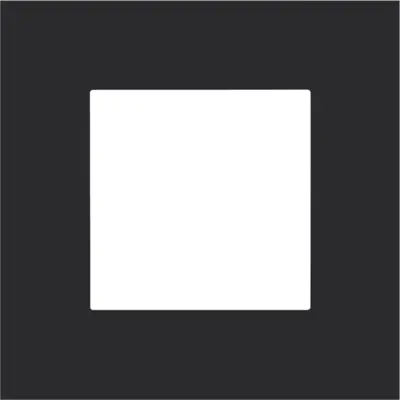 Niko afdekraam 1-voudig Pure black steel coated (161-76100)