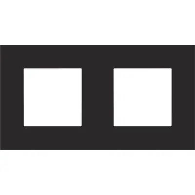 Niko afdekraam 2-voudig Pure black steel coated (161-76800)